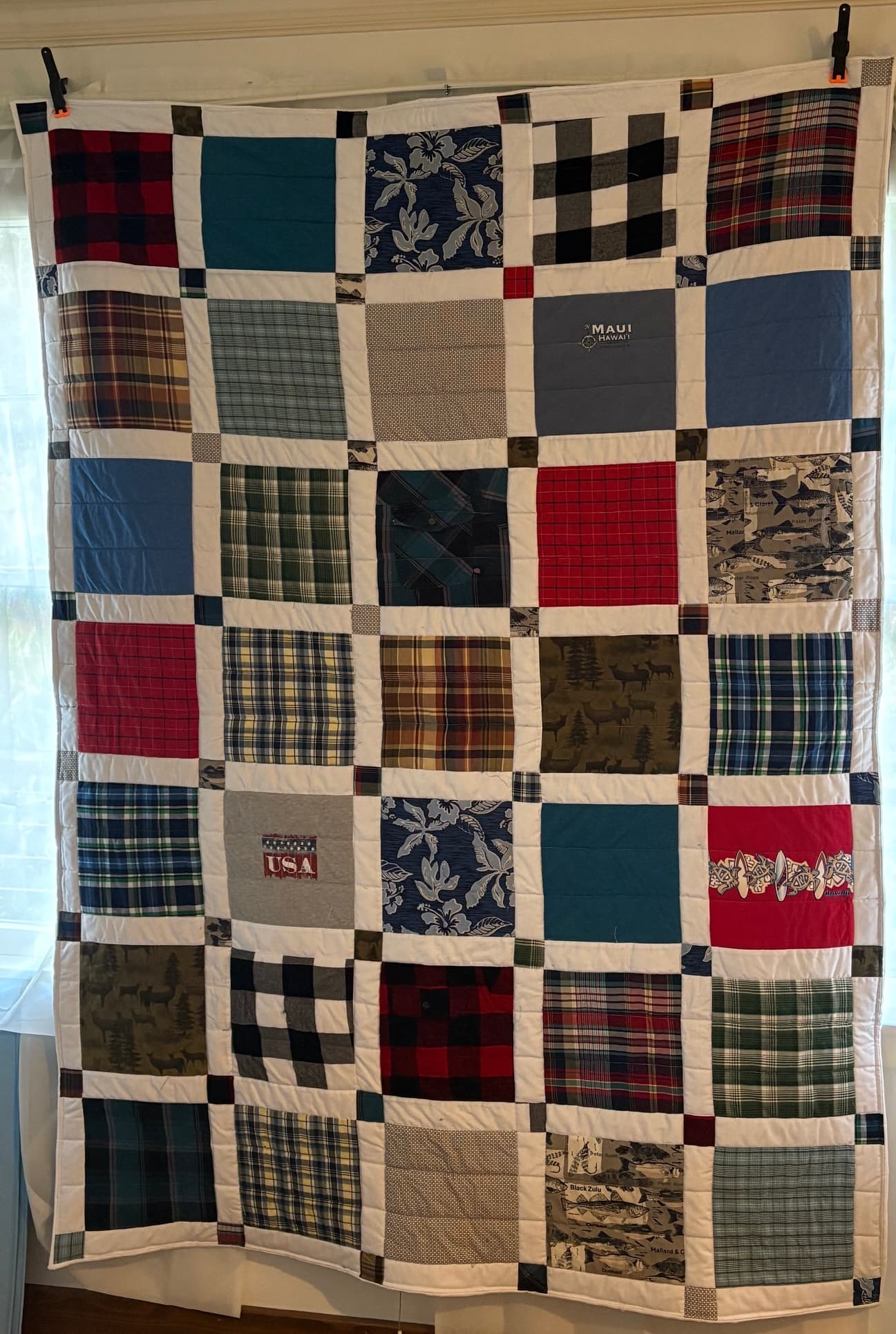 Patchwork flannel memory quilt